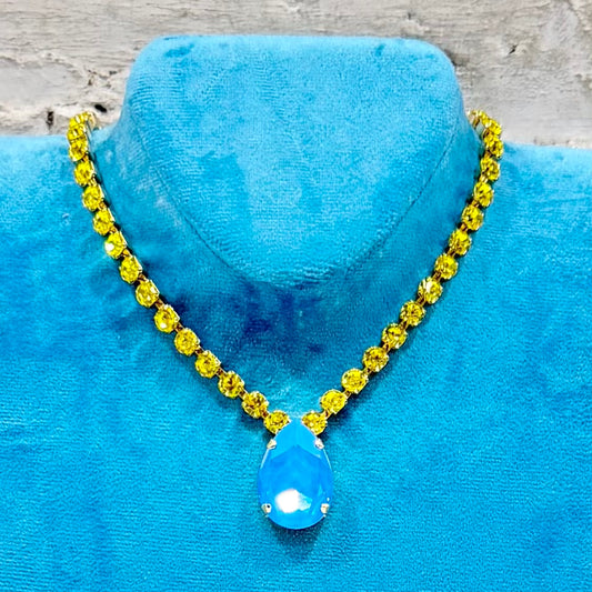 TOVA Melinda Necklace - Sapphire/Citrine