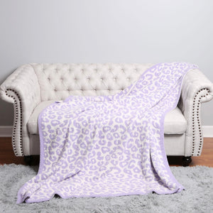 Cheetah Print Blanket- Lavender