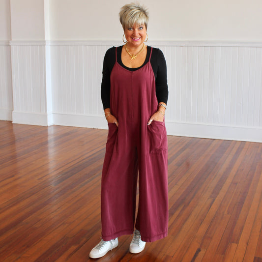 Dana's Favorite Jumpsuit - Burgundy