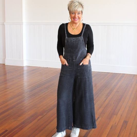 Ease Your Mind Jumpsuit - Faded Denim