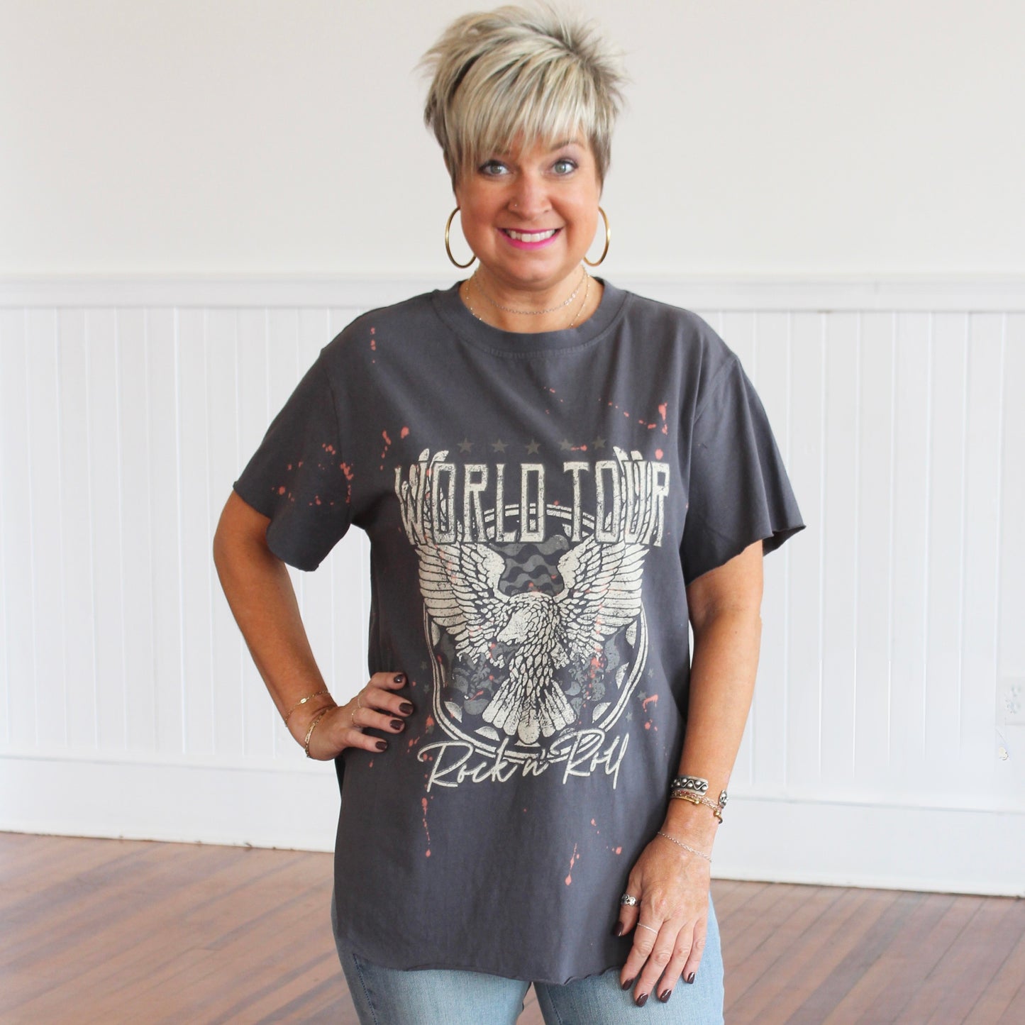 Eagle Illusion Rock Tour Tee - Black