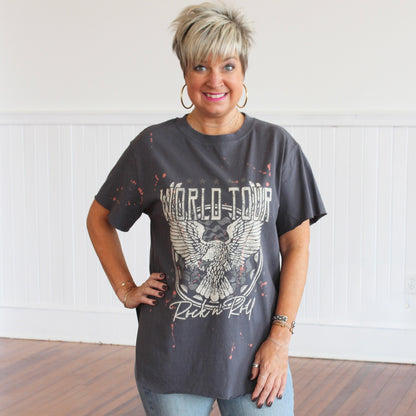 Eagle Illusion Rock Tour Tee - Black