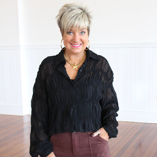 Romance is in the Air Top - Black