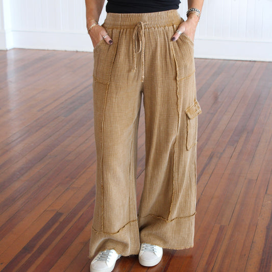Autumn Illusion Pants - Camel