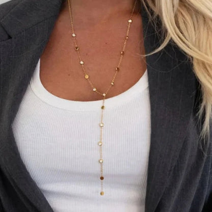 Layered Y Diamond Necklace