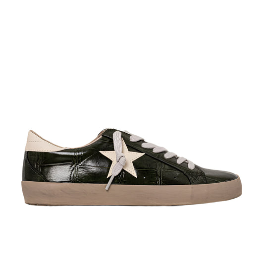 Paula Sneaker - Olive Croco
