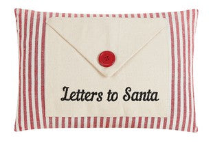 Letter to Santa Embroidered Words Pillow