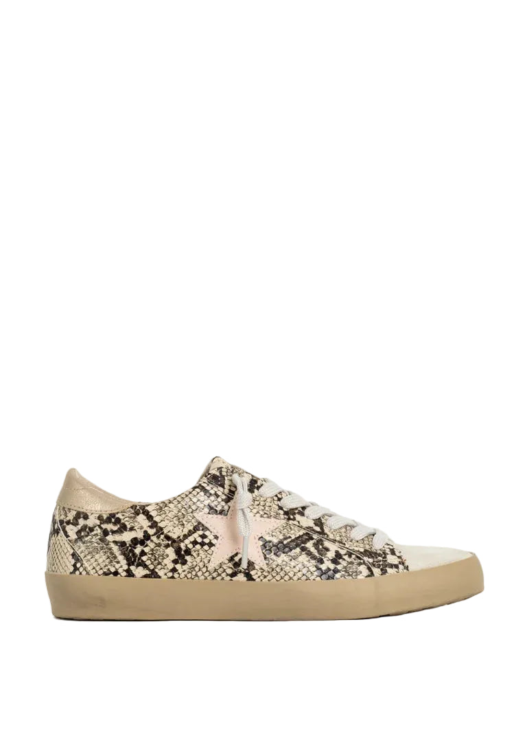 Paula Sneaker - Beige Snake