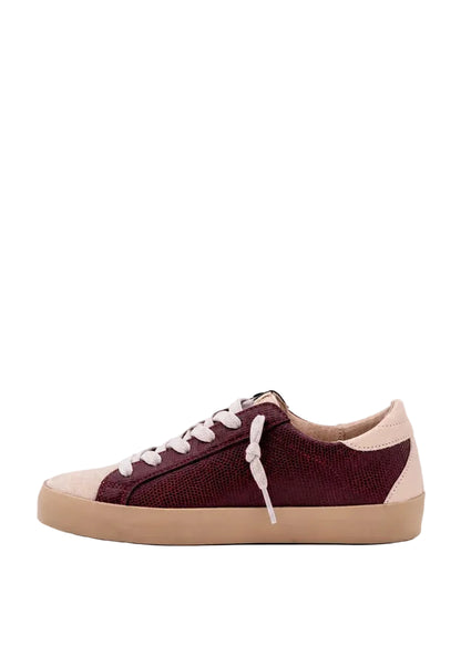 Paula Sneaker - Bordeaux Lizard