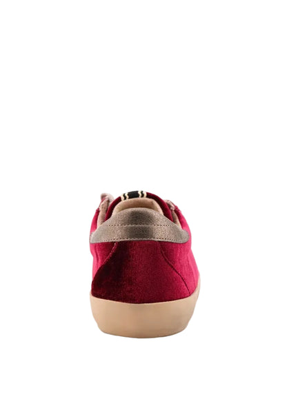 Paula Sneaker - Bordeaux Velvet