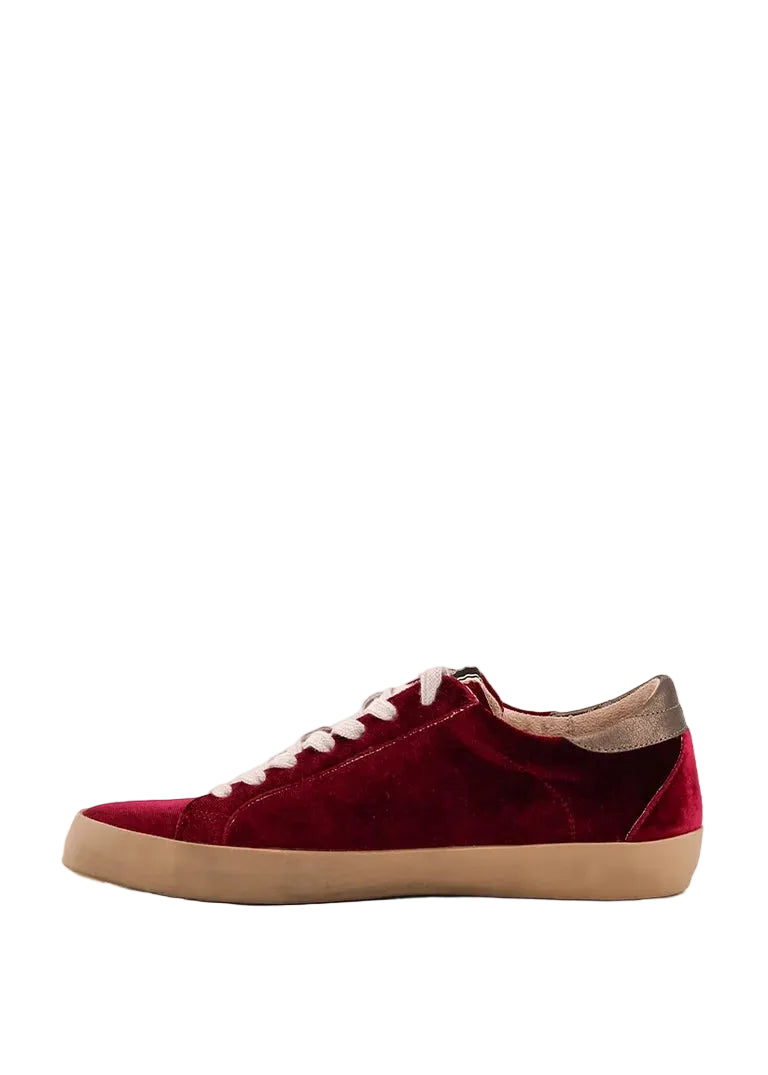 Paula Sneaker - Bordeaux Velvet