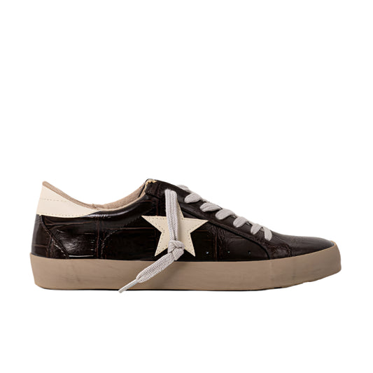 Paula Sneaker - Brown Croco