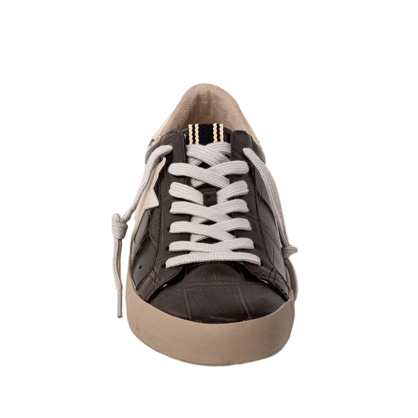 Paula Sneaker - Brown Croco
