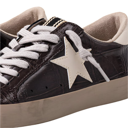 Paula Sneaker - Brown Croco