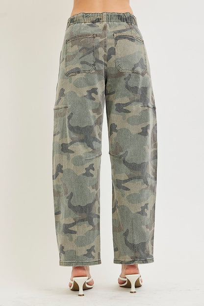 Risen Slouchy Crop Barrel Camo Pants