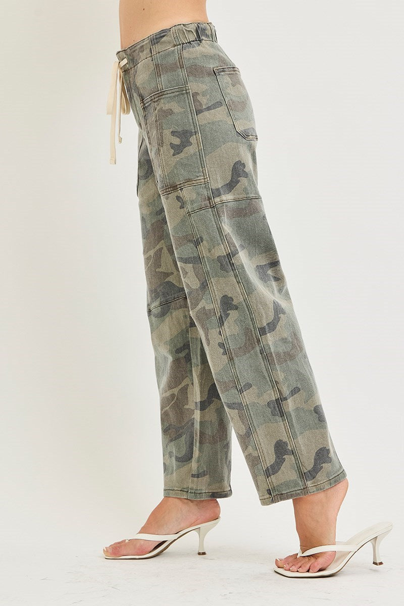 Risen Slouchy Crop Barrel Camo Pants