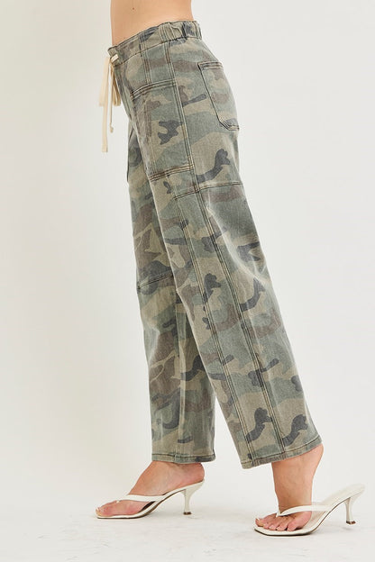 Risen Slouchy Crop Barrel Camo Pants