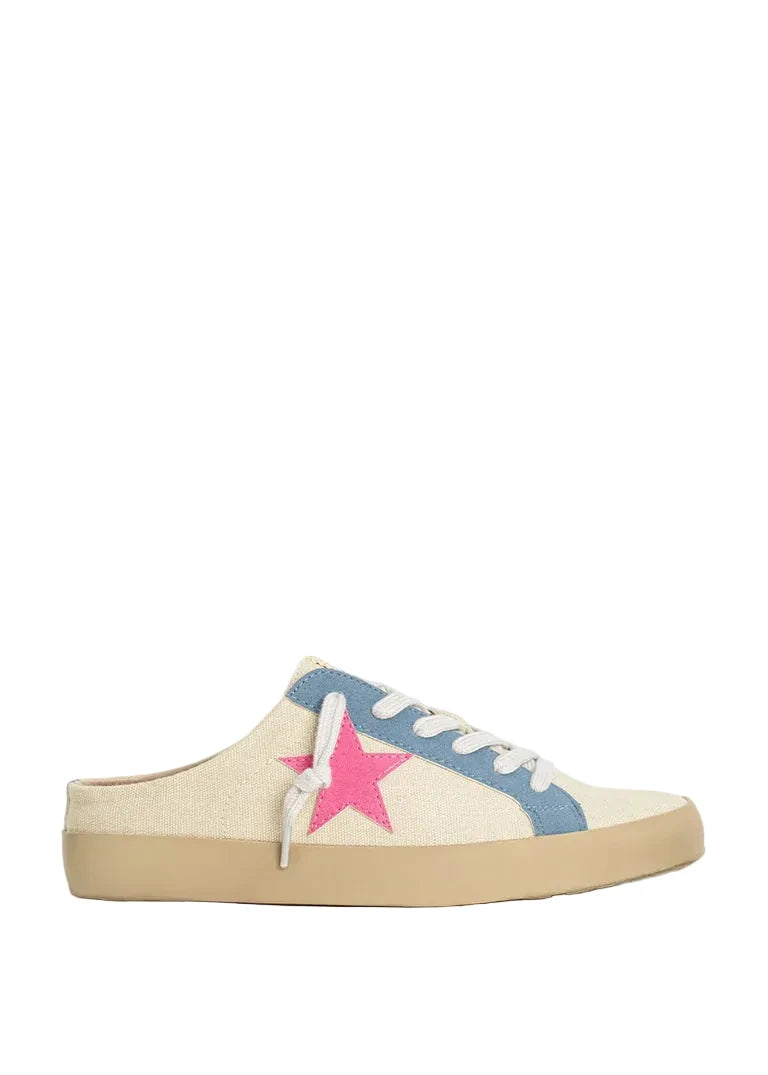 Polka Sneaker - Beige Canvas