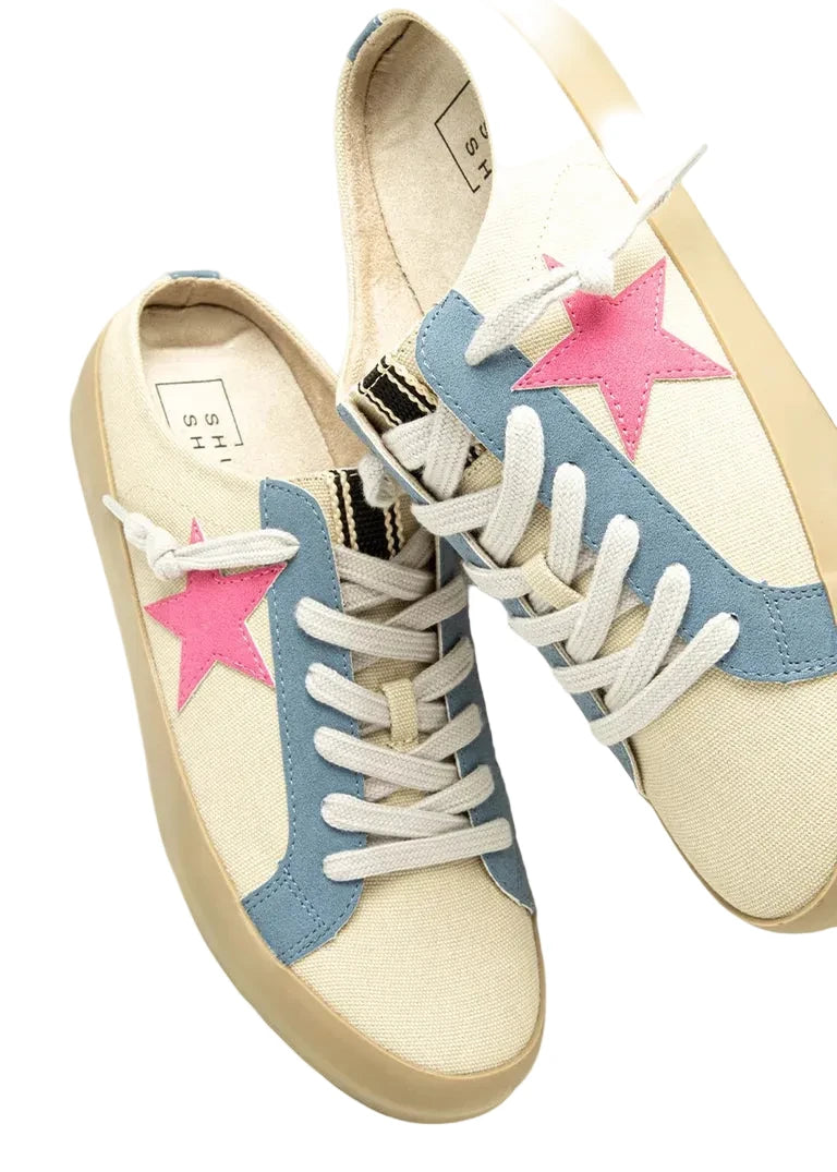 Polka Sneaker - Beige Canvas