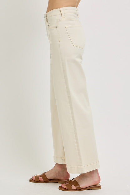 Risen TC HR Crop Wide Pants - Ivory