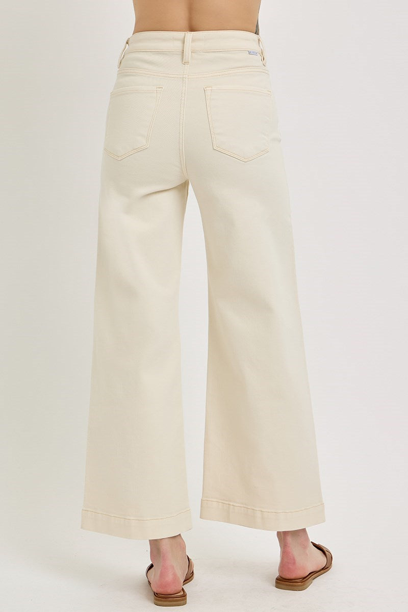 Risen TC HR Crop Wide Pants - Ivory