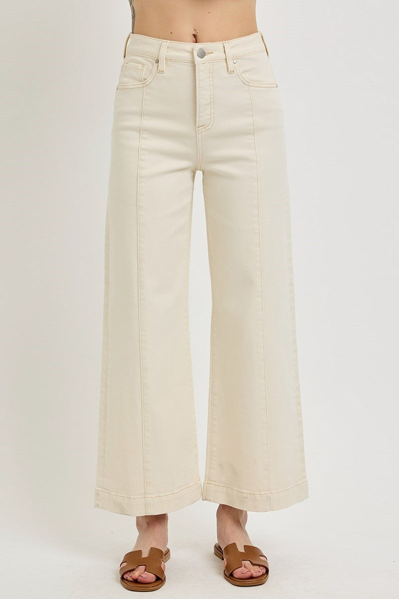 Risen TC HR Crop Wide Pants - Ivory