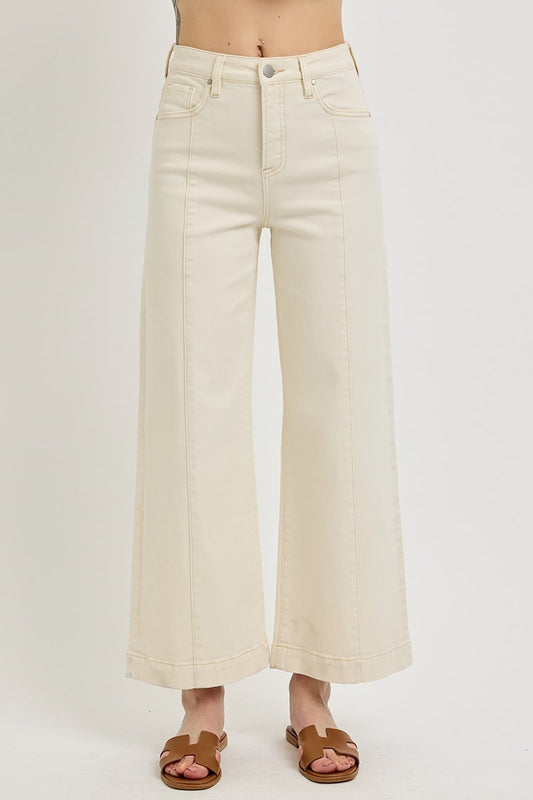 Risen TC HR Crop Wide Pants - Ivory