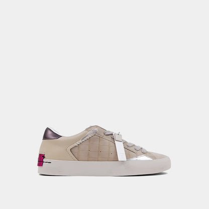 Ruby Sneaker - Taupe Croco