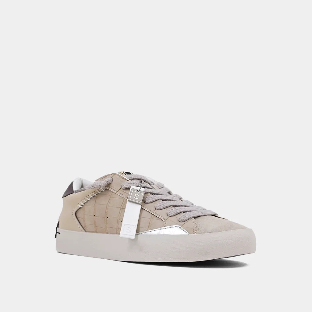 Ruby Sneaker - Taupe Croco
