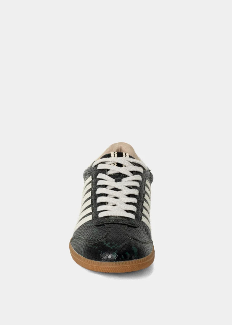 Stevie Sneaker - Dark Green Snake