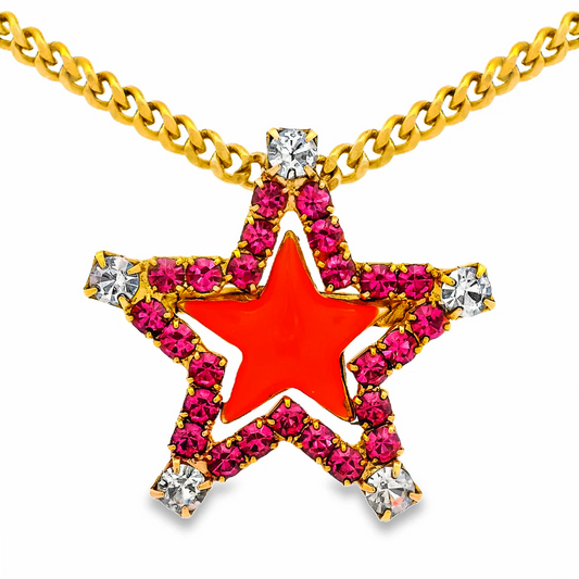 Sweet Star Necklace - Pink