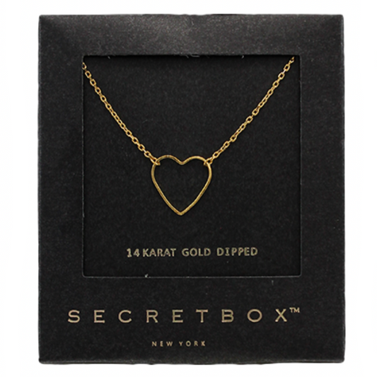 Heart Wire Necklace - Gold