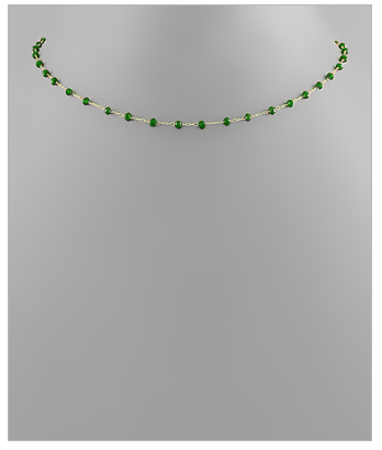 Beaded Choker Necklace - Emerald