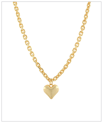 Puffy Heart Pendant Necklace