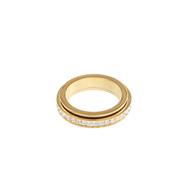 Pave CZ Band Ring - Gold/Silver