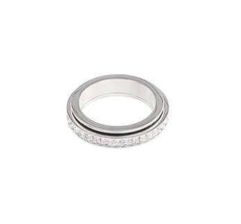 Pave CZ Band Ring - Gold/Silver