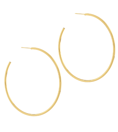 60mm Stainless Steel Hoops - Gold