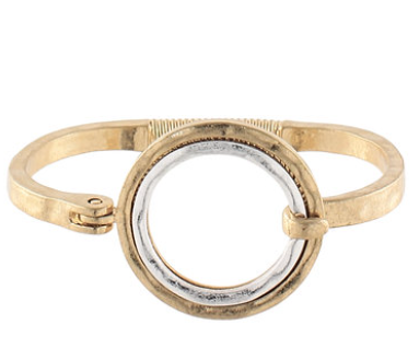 Two-Tone Hammered Bracelet