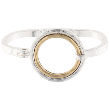 Two-Tone Hammered Bracelet