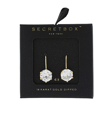 CZ Earrings - Gold/Clear