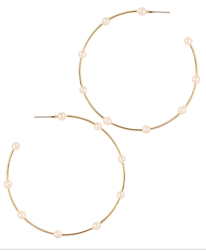 60MM Pearl Station Hoops