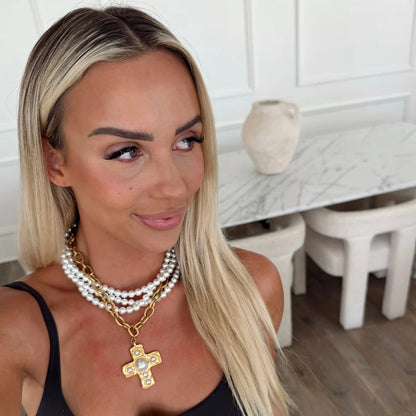 ChanSuttPearls Paris Necklace - Gold/Pearl