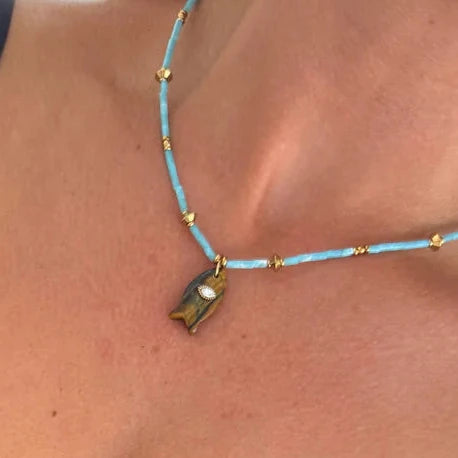 Sloane Necklace - Brown Fish