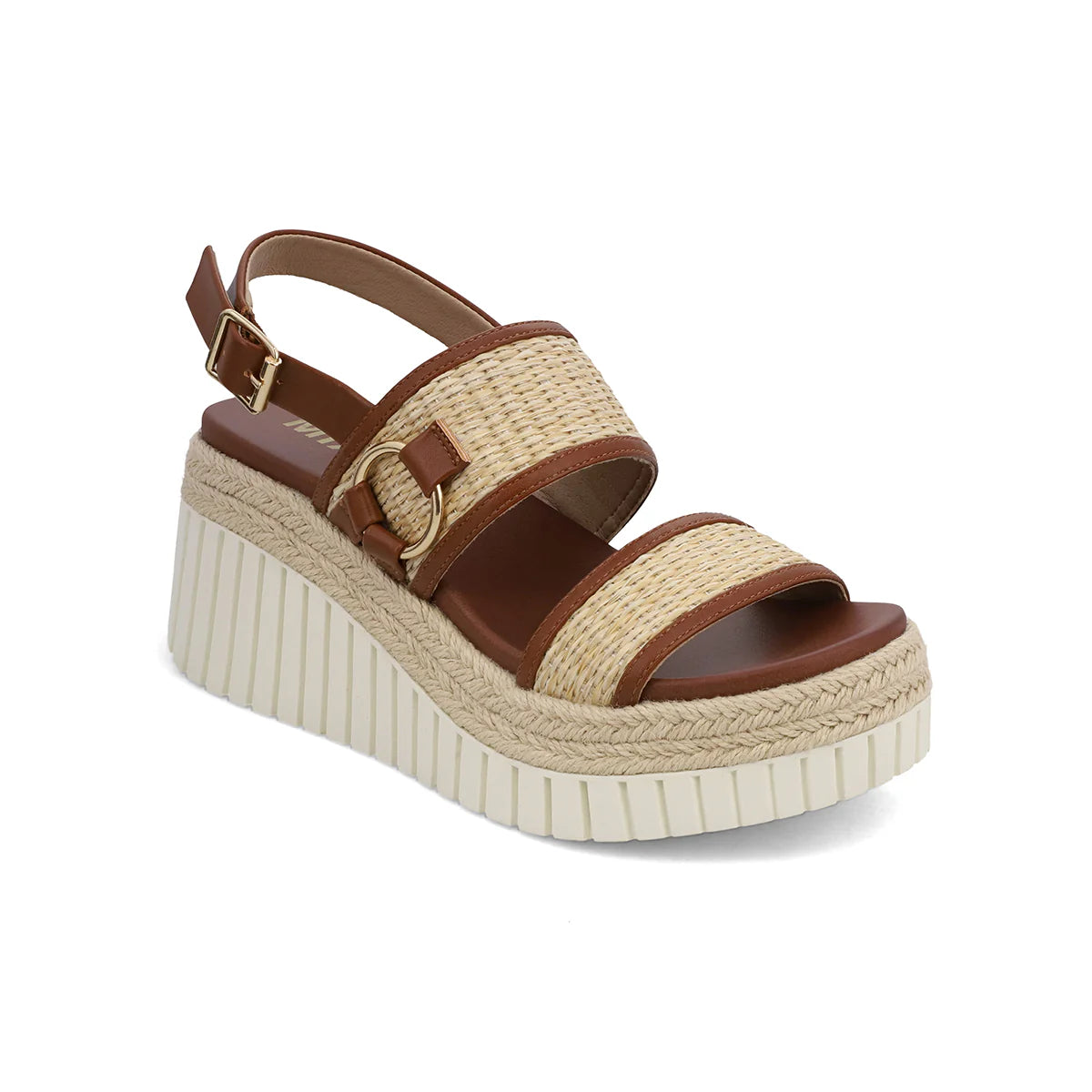 Mia Yuris Wedge - Cognac/Natural
