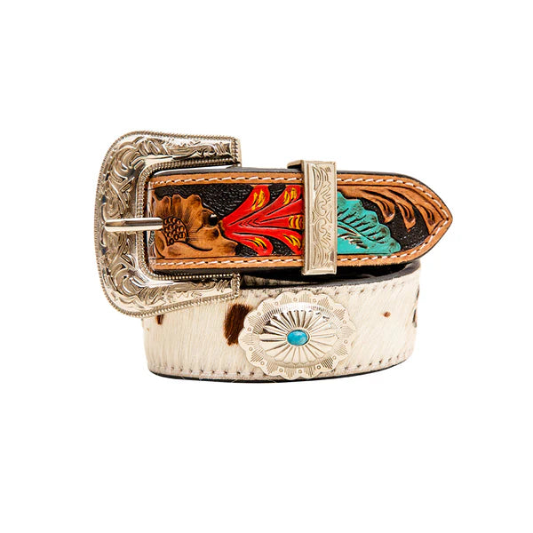 Cummerband Hand Tooled Concho Belt