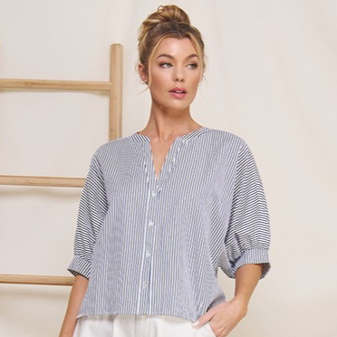 Hampton Vibes Top - Navy