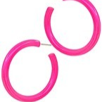 45MM Metallic Coated Hoops - Hot Pink