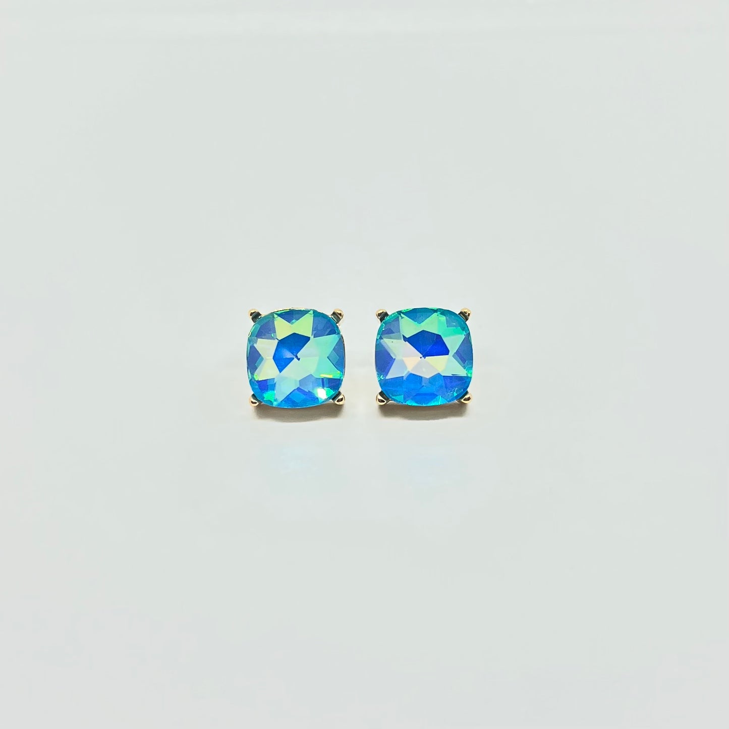 Square Crystal Post Earring