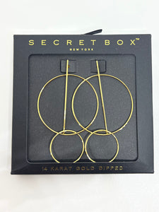 Chained Ring & Bar Earring