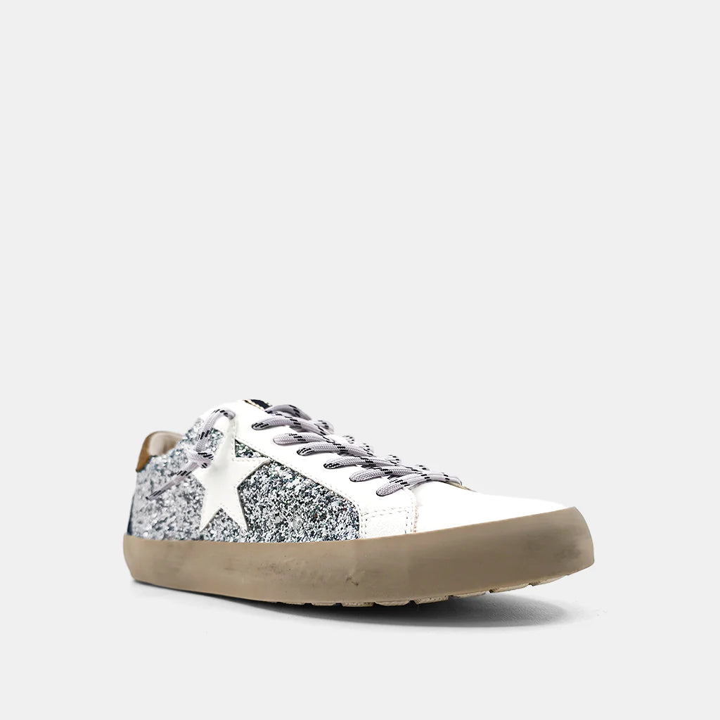 A Paula Sneaker - Silver Sparkle